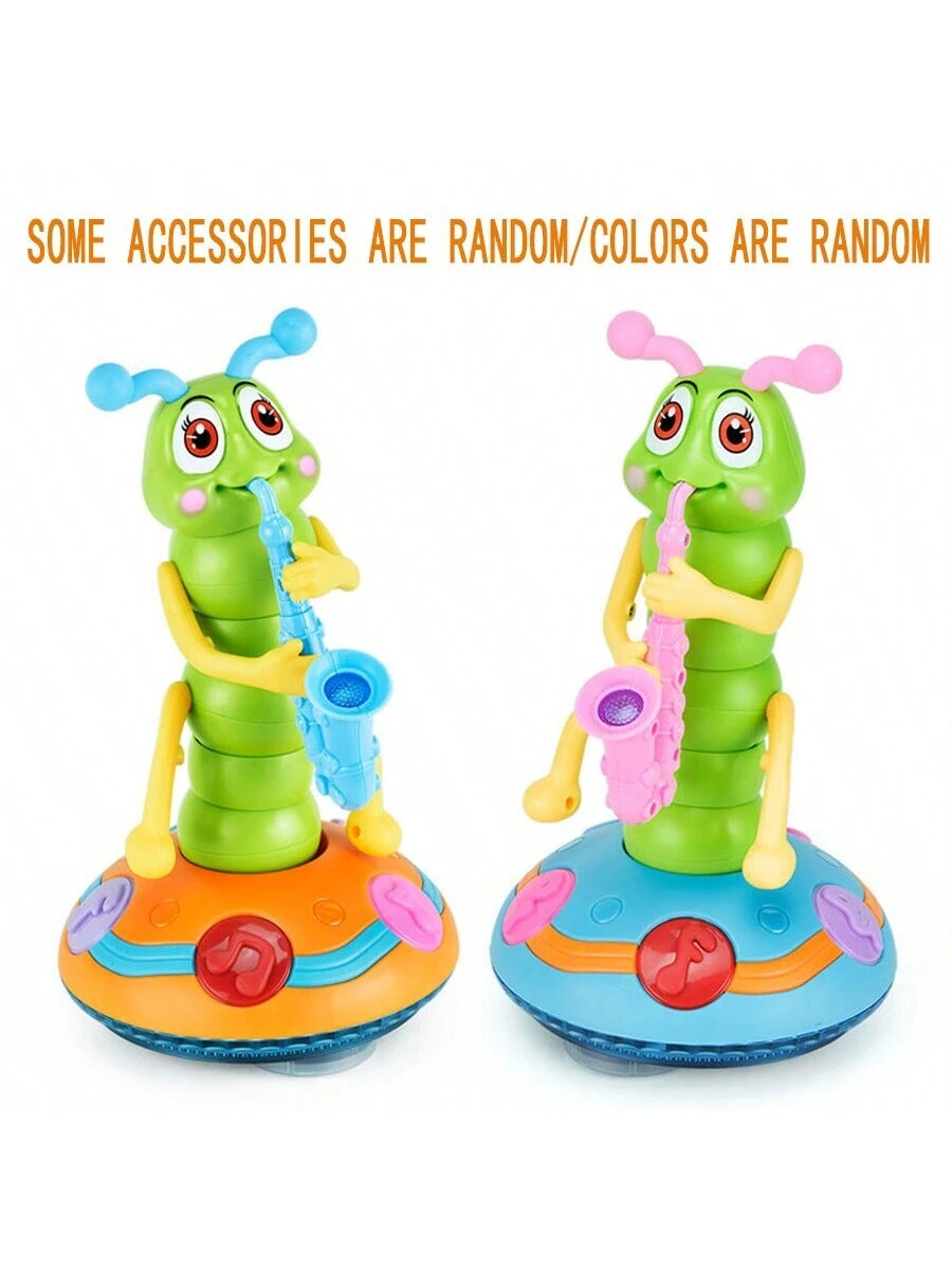 1pc Saxofone Wiggle Animal Worm Toy Com Música e Luzes