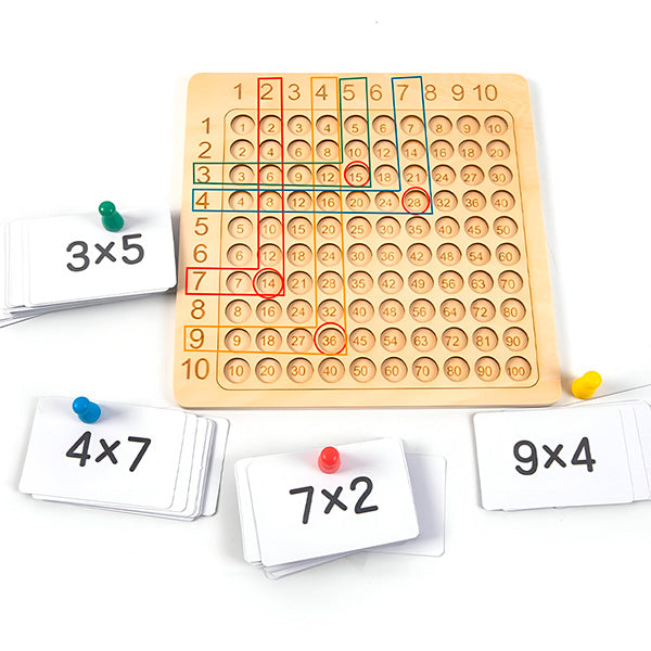 Jogo de Tabuleiro em Madeira para Multiplicar